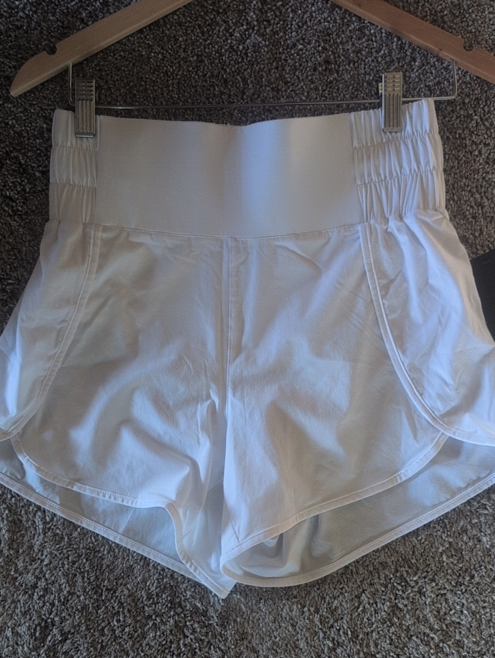 Mono B White High-Waist Lined Athletic Shorts